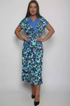 Халат трикотажный Делисия (голубой)