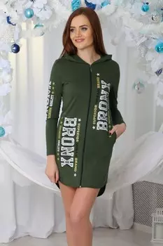 Халат трикотажный Делла (зеленый) рр