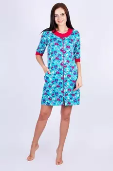 Халат трикотажный Дженнифер (голубой)