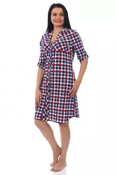 Халат трикотажный Джинса (клетка) рр