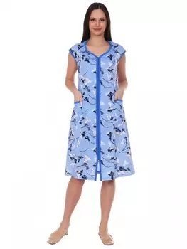 Халат трикотажный Джорджианна (голубой) рр