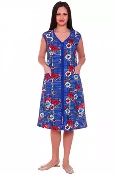 Халат трикотажный Джорджианна (синий)