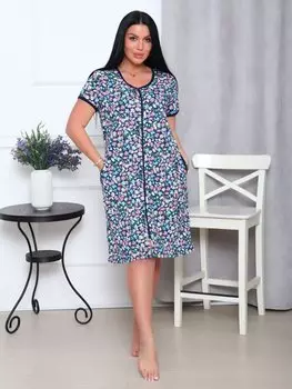 Халат трикотажный Еванфия (ромашки)