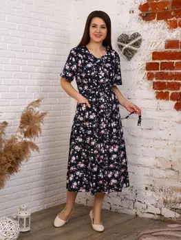 Халат трикотажный Фарлей (розочки)