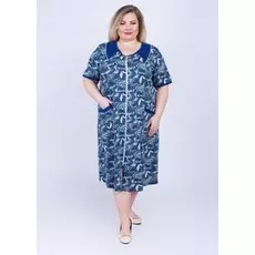 Халат трикотажный Фатима (синий)