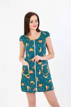 Халат трикотажный Генриетта (лисы)
