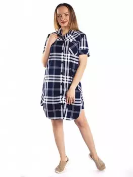 Халат трикотажный Герда (темно-синий) рр