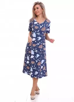 Халат трикотажный Гердана (синий) рр