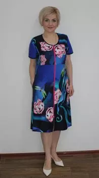 Халат трикотажный Гвен (синий)