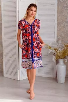 Халат трикотажный Хохлома