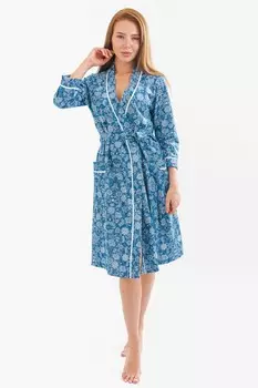 Халат трикотажный Иней (синий)