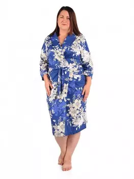 Халат трикотажный Иулия (индиго)