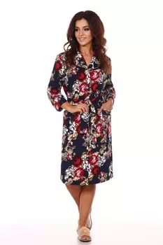 Халат трикотажный Эдит (синий) рр