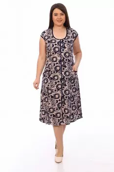 Халат трикотажный Эйлин (абстракция)