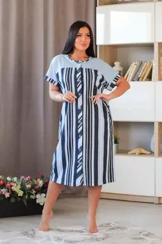 Халат трикотажный Эмили (синий)