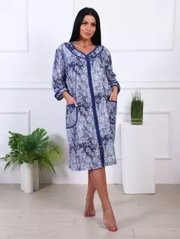 Халат трикотажный Эмира (цветы)