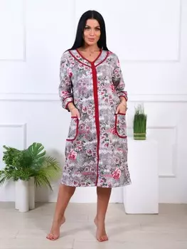 Халат трикотажный Эмира (серый)
