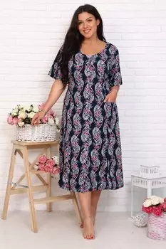 Халат трикотажный Эвелина (абстракция)