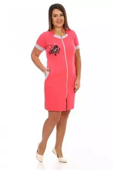 Халат трикотажный Эвона (коралловый) рр