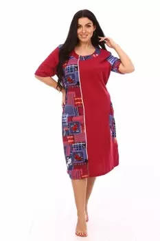 Халат трикотажный Юлия (бордовый) рр