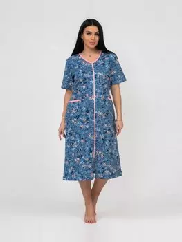 Халат трикотажный Кэйлин (синий)