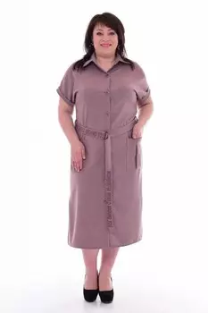 Халат трикотажный Кари (серо-розовый)