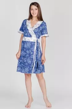 Халат трикотажный Катлин (синий)
