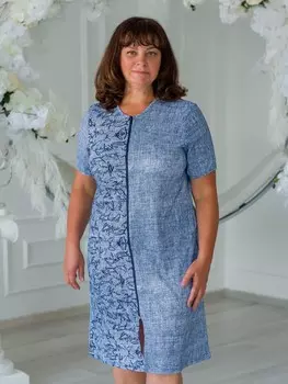 Халат трикотажный Ланика (синий)