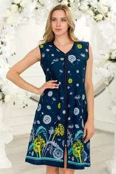 Халат трикотажный Лесси (темно-синий)