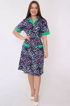 Халат трикотажный Либерти (синий) рр