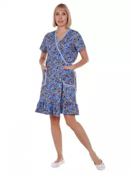 Халат трикотажный Лилиана (голубой)