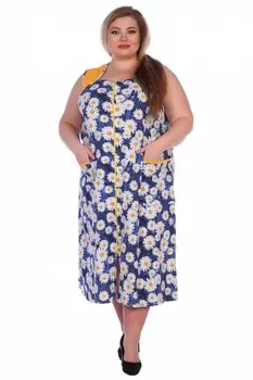 Халат трикотажный Лилиана (ромашки) рр