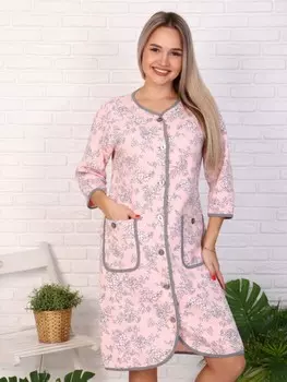 Халат трикотажный Лотос (розовый)