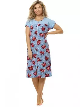 Халат трикотажный Лунара (голубой)