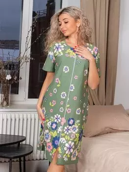 Халат трикотажный Махфура (зеленый)