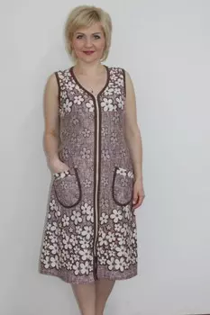 Халат трикотажный Марика (коричневый)