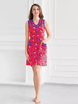 Халат трикотажный Матрешки (розовый) рр