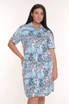 Халат трикотажный Мелика (голубой)