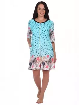 Халат трикотажный Мериса (бирюзовый)