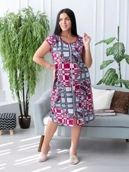 Халат трикотажный Мерлин (вишневый)