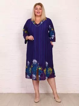 Халат трикотажный Миранда (индиго) от