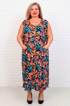 Халат трикотажный Мята (оранжевый) рр