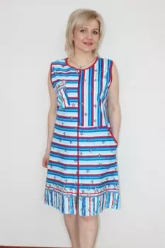 Халат трикотажный Мурена (голубой) рр