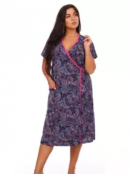 Халат трикотажный Ондрия (темно-синий)