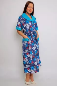 Халат трикотажный Онеида (синий) рр