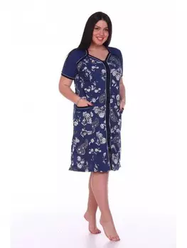 Халат трикотажный Опалин (темно-синий) рр