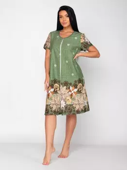 Халат трикотажный Пегги (зеленый)