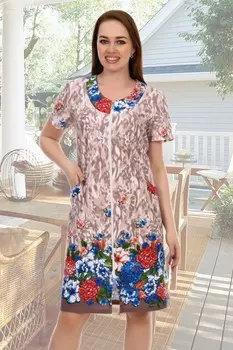 Халат трикотажный Плаза (бежевый) рр