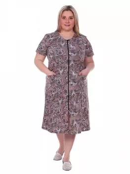 Халат трикотажный Преслава (коричневый)