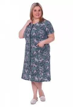 Халат трикотажный Преслава (оливковый) рр